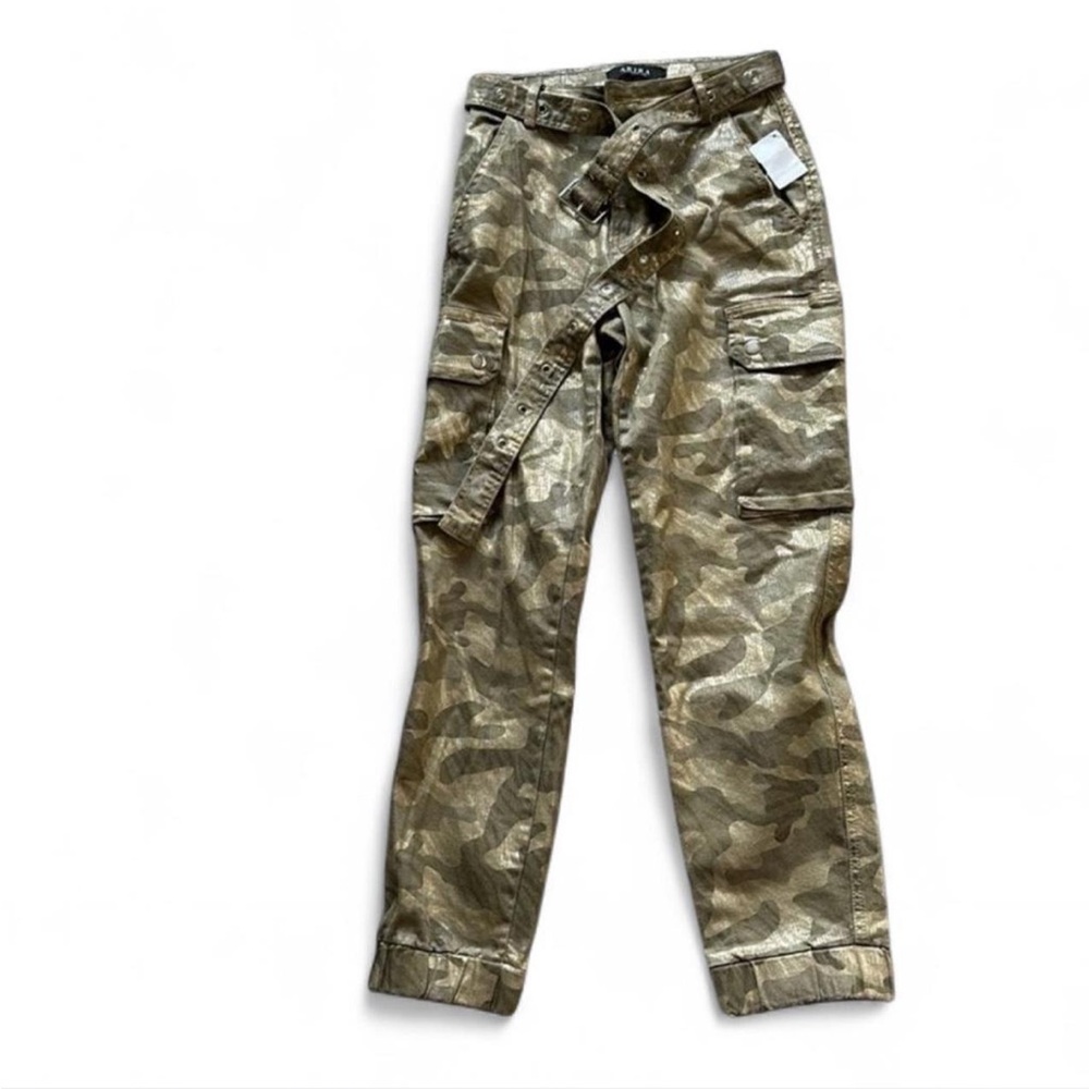 AKIRA Gold Tone Cargo Pants